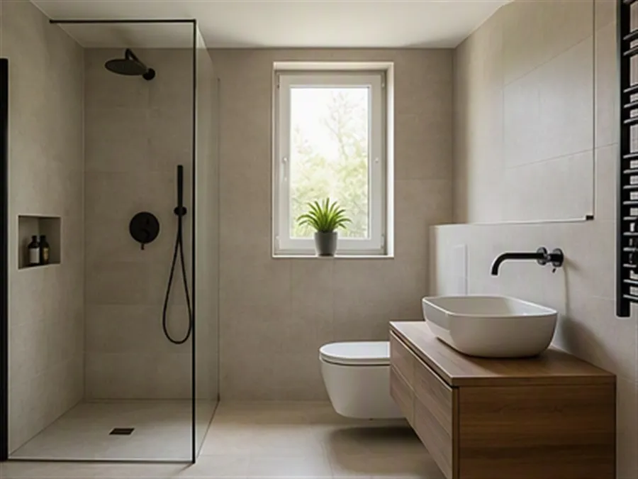 Rustige, moderne badkamer geïnstalleerd door Boersma & De Wilde